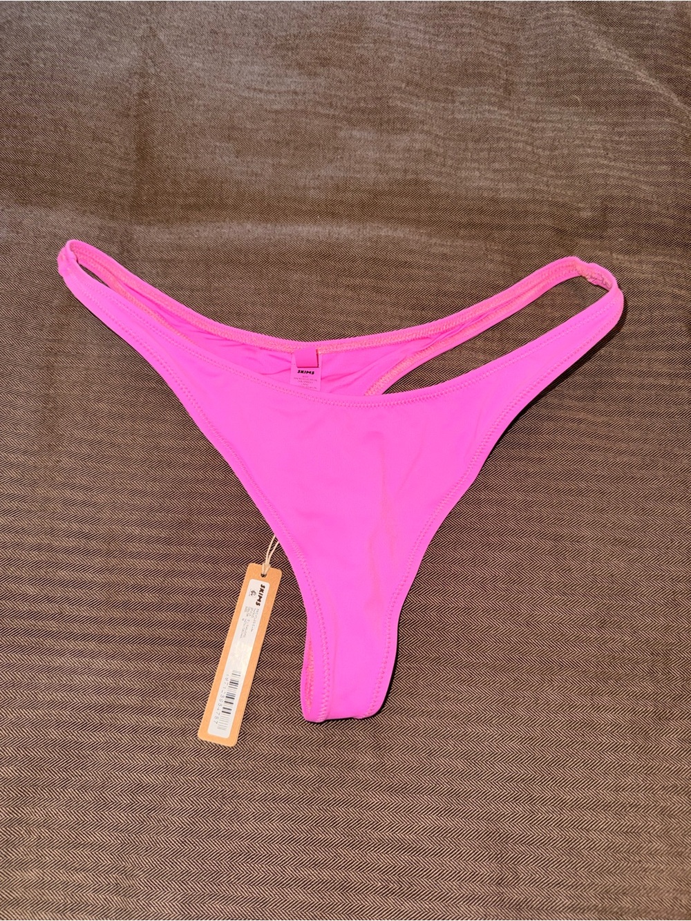 SKIMS Neon Pink High-Cut Bikini Bottom